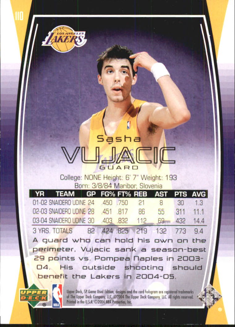 2004/2005 SP Game Used (Upper Deck) Basketball - Picture 156 of 290