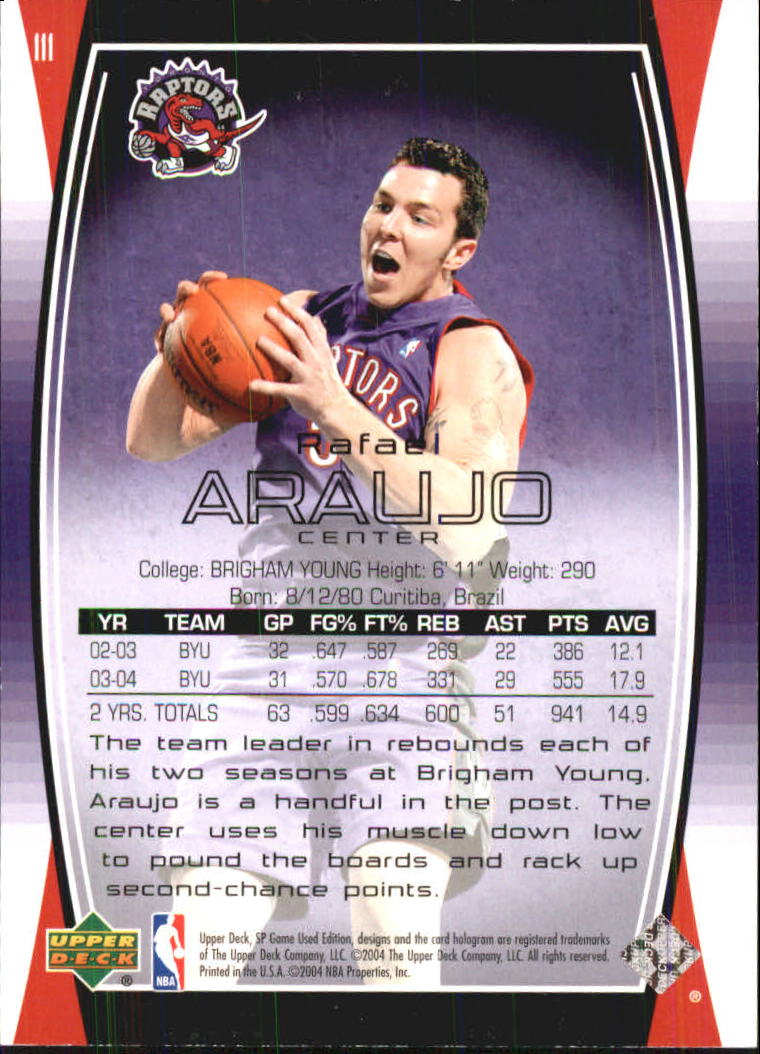 2004/2005 SP Game Used (Upper Deck) Basketball - Picture 158 of 290