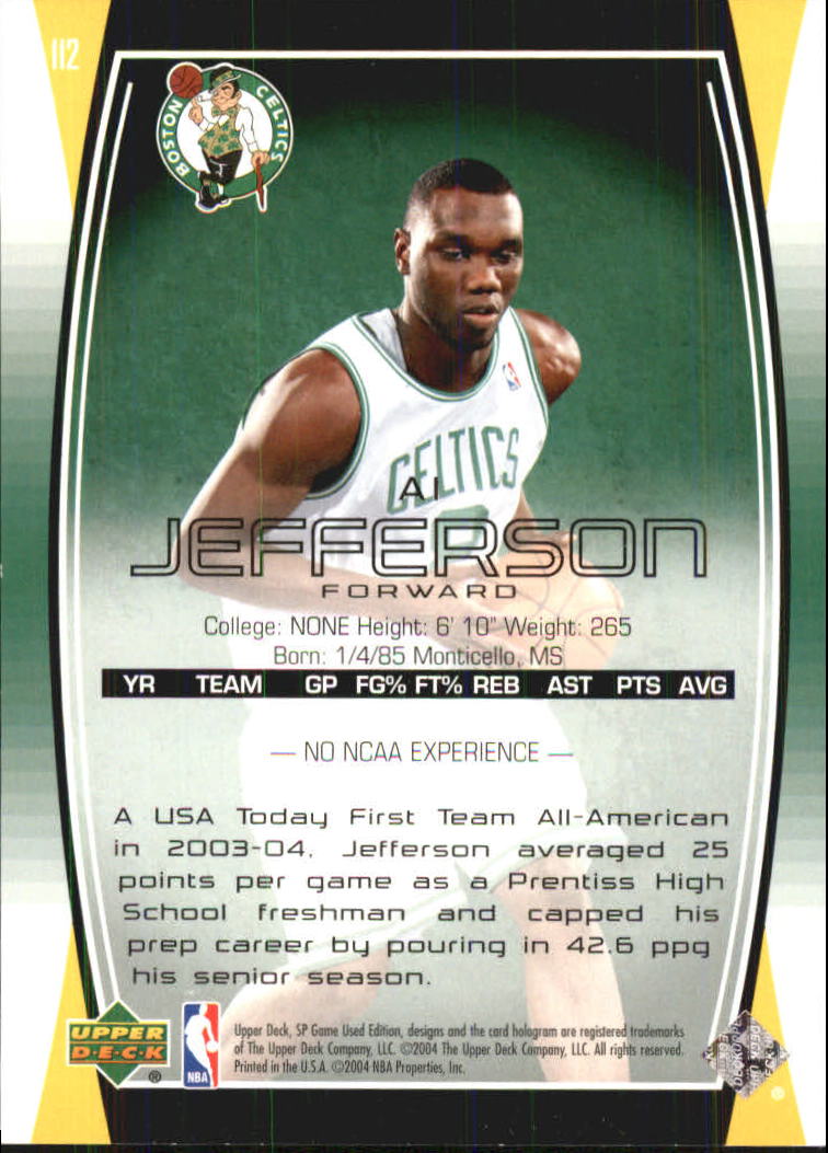 2004/2005 SP Game Used (Upper Deck) Basketball - Picture 160 of 290