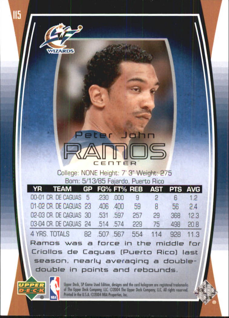 2004/2005 SP Game Used (Upper Deck) Basketball - Picture 166 of 290
