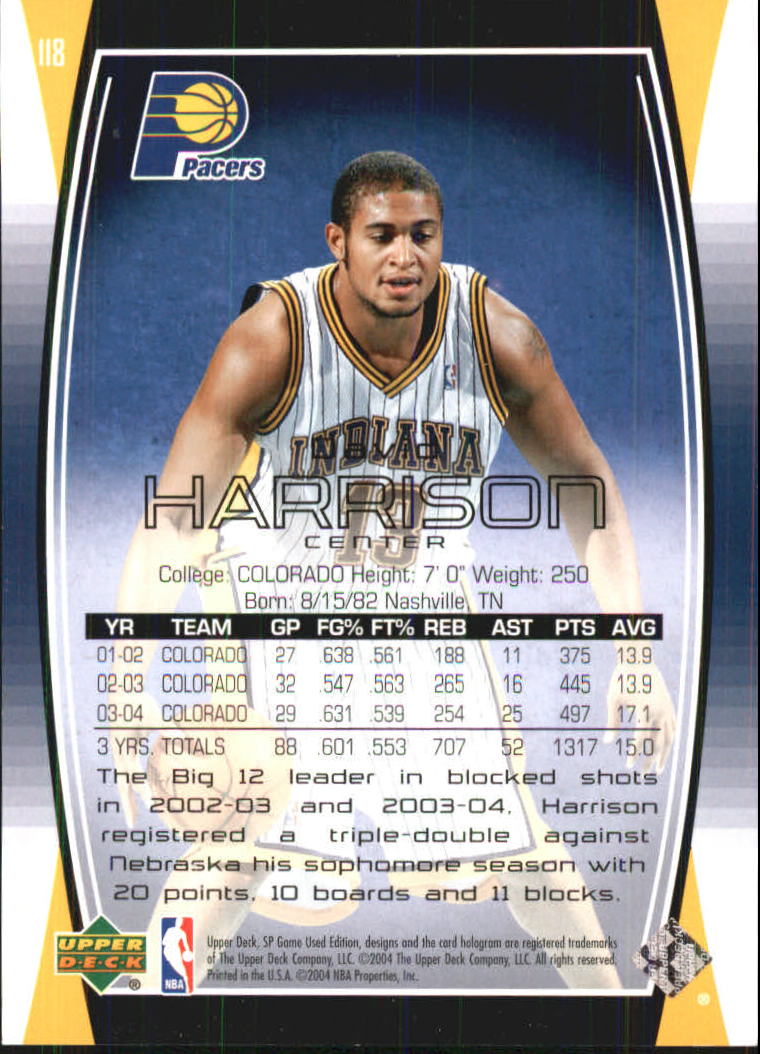 2004/2005 SP Game Used (Upper Deck) Basketball - Picture 172 of 290