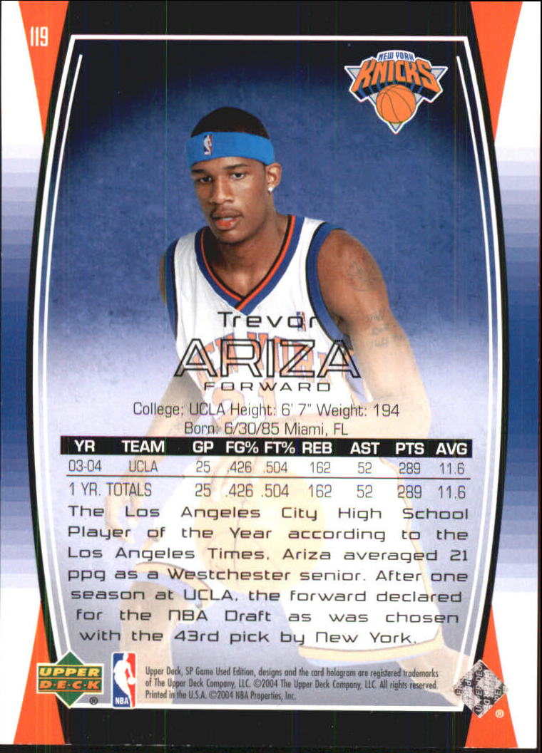 2004/2005 SP Game Used (Upper Deck) Basketball - Picture 174 of 290