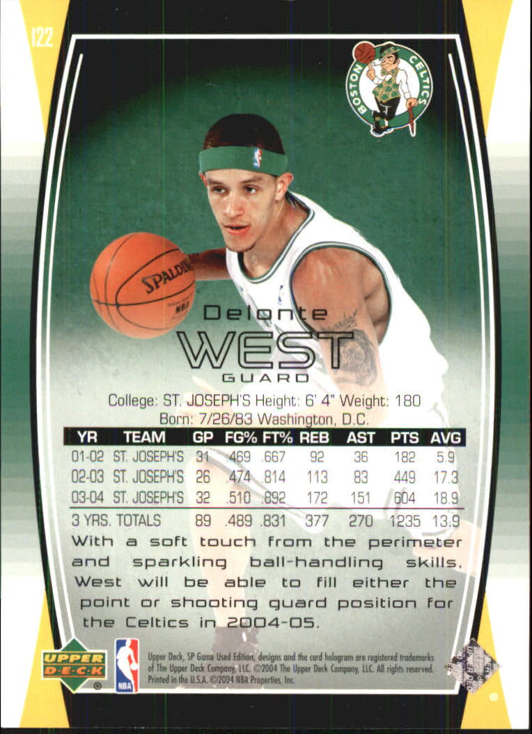 2004/2005 SP Game Used (Upper Deck) Basketball - Picture 180 of 290