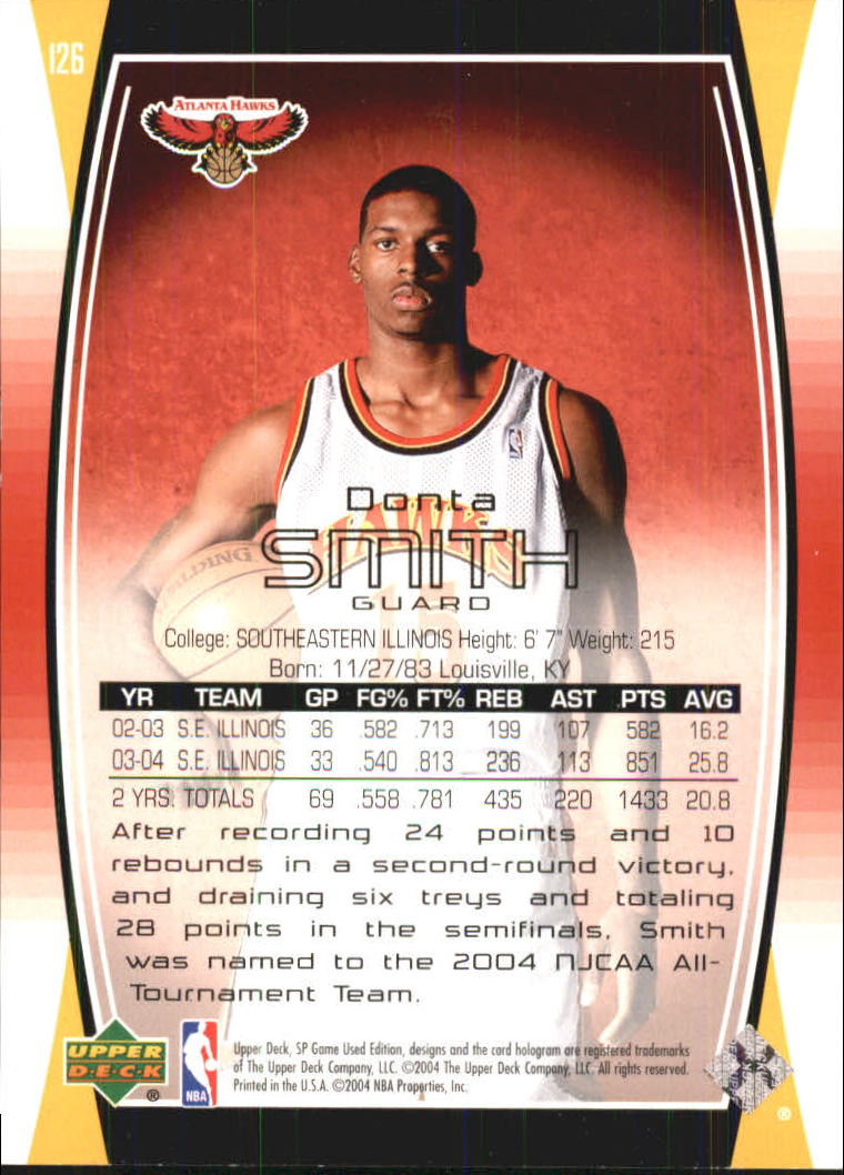 2004/2005 SP Game Used (Upper Deck) Basketball - Picture 186 of 290