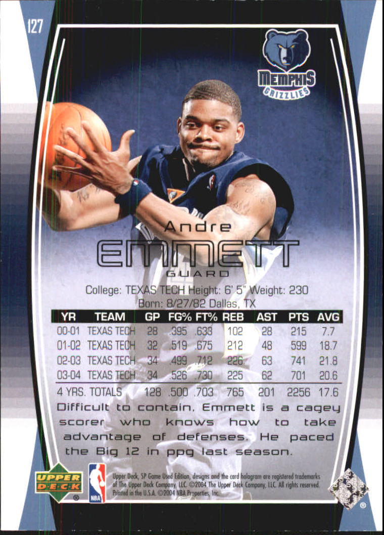 2004/2005 SP Game Used (Upper Deck) Basketball - Picture 188 of 290