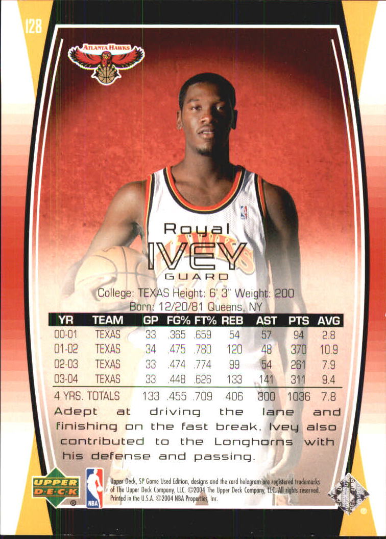 2004/2005 SP Game Used (Upper Deck) Basketball - Picture 190 of 290