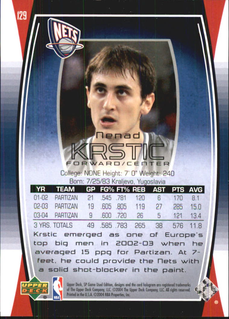 2004/2005 SP Game Used (Upper Deck) Basketball - Picture 192 of 290