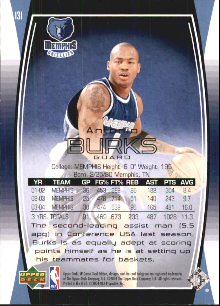 2004/2005 SP Game Used (Upper Deck) Basketball - Picture 196 of 290