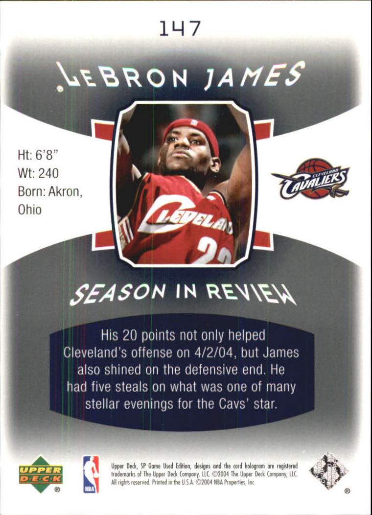 2004/2005 SP Game Used (Upper Deck) Basketball - Picture 223 of 290