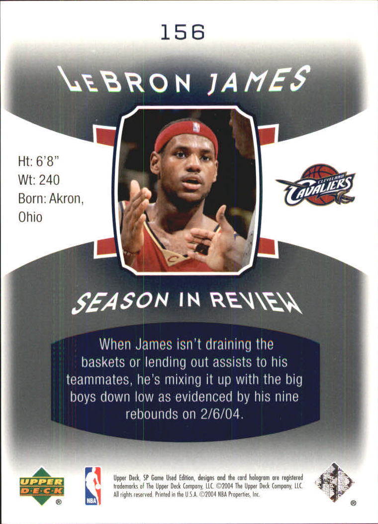 2004/2005 SP Game Used (Upper Deck) Basketball - Picture 237 of 290