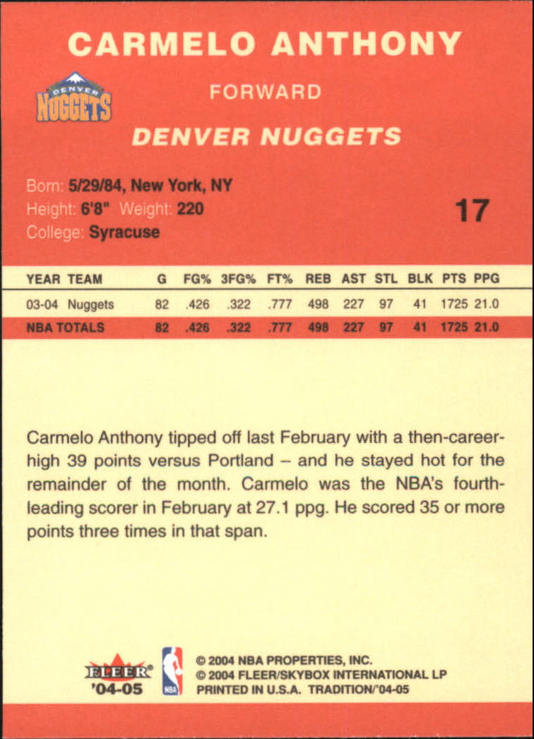 2004/2005 Tradition (Fleer) Basketball Part 1 Red Main Set Cards #1 to #268 - Picture 35 of 496