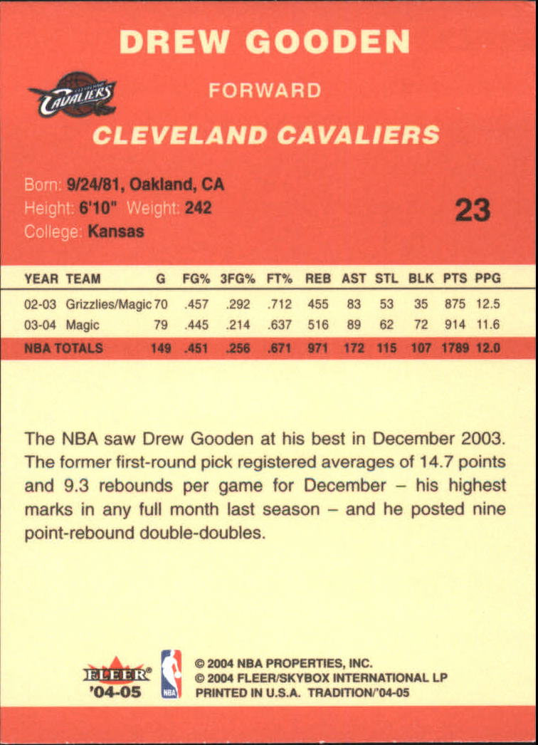 2004/2005 Tradition (Fleer) Basketball Part 1 Red Main Set Cards #1 to #268 - Picture 47 of 496
