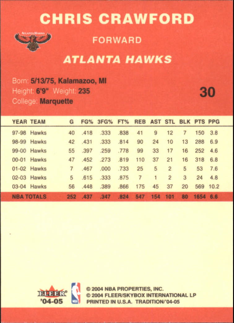 2004/2005 Tradition (Fleer) Basketball Part 1 Red Main Set Cards #1 to #268 - Picture 61 of 496