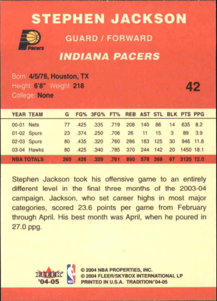 2004/2005 Tradition (Fleer) Basketball Part 1 Red Main Set Cards #1 to #268 - Picture 81 of 496