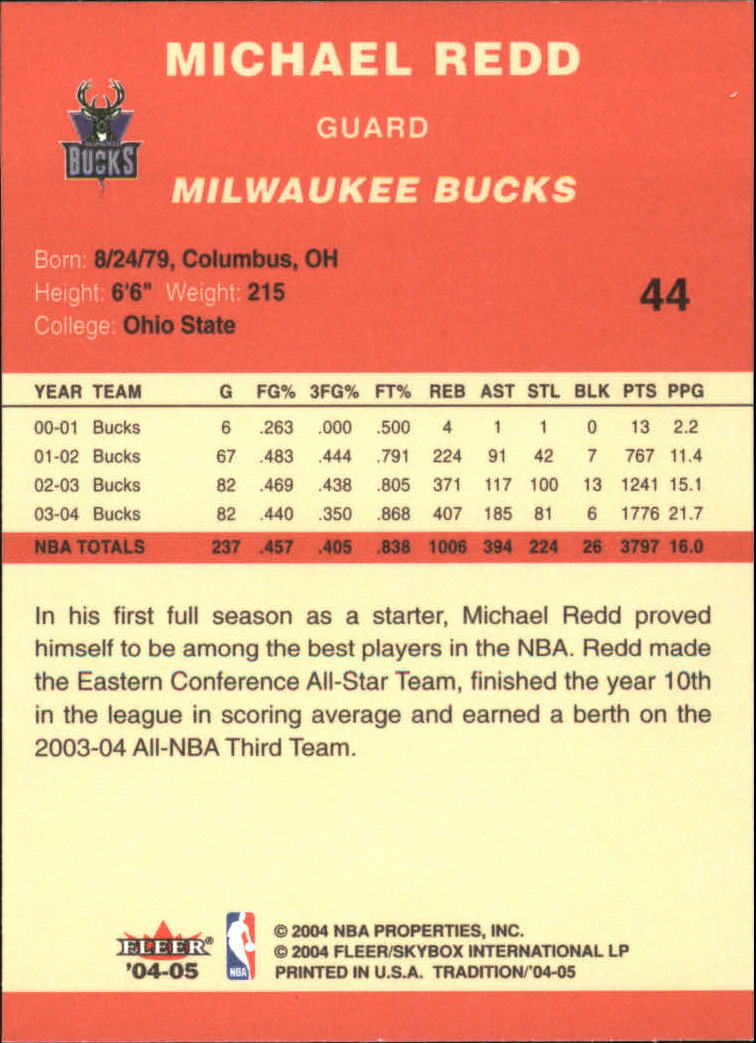 2004/2005 Tradition (Fleer) Basketball Part 1 Red Main Set Cards #1 to #268 - Picture 85 of 496