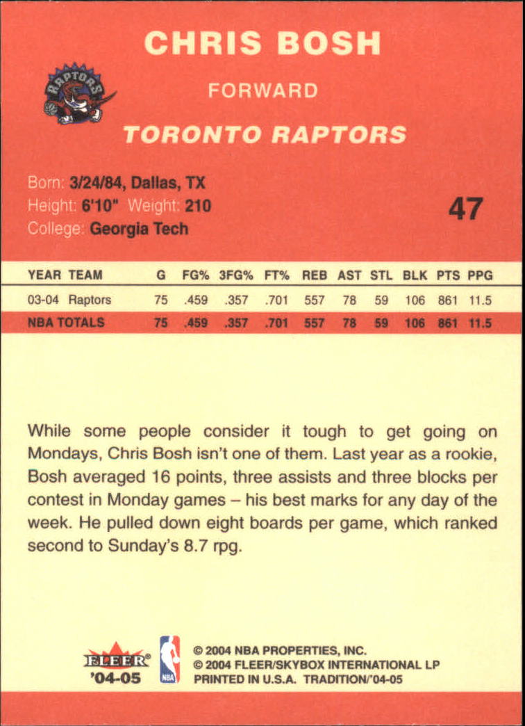 2004/2005 Tradition (Fleer) Basketball Part 1 Red Main Set Cards #1 to #268 - Picture 91 of 496