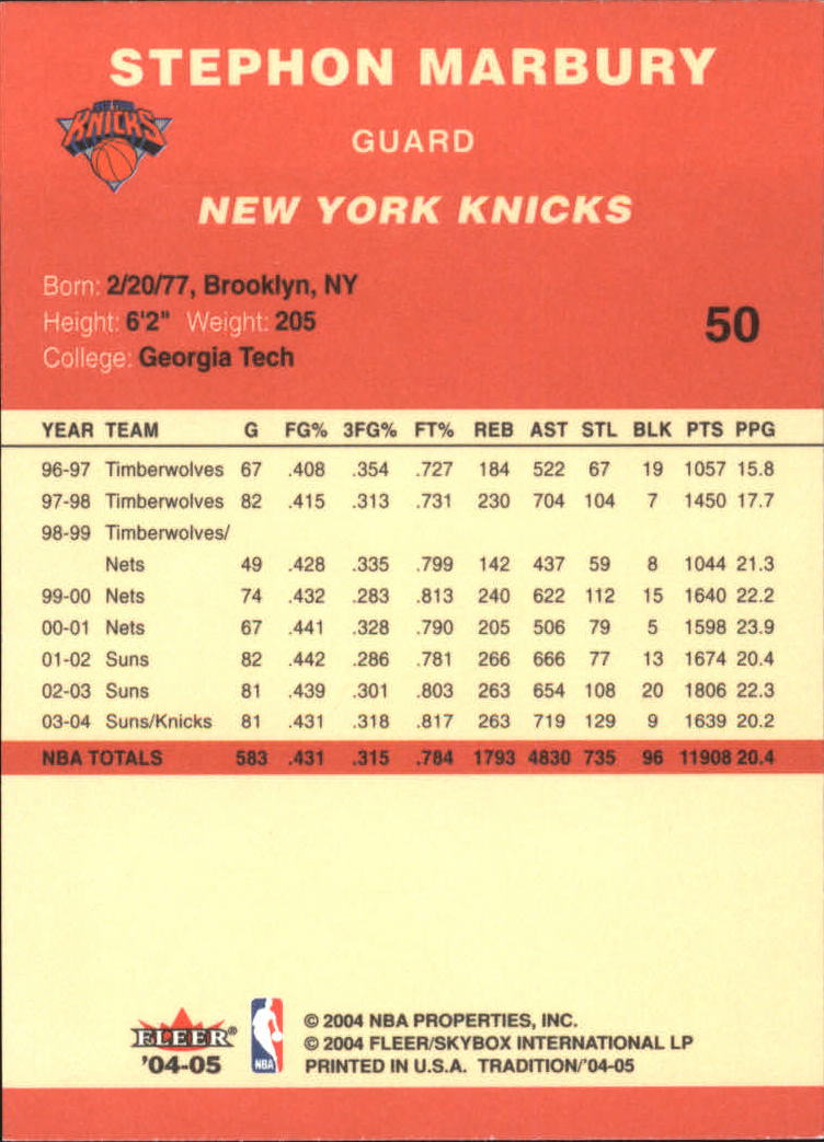 2004/2005 Tradition (Fleer) Basketball Part 1 Red Main Set Cards #1 to #268 - Picture 97 of 496