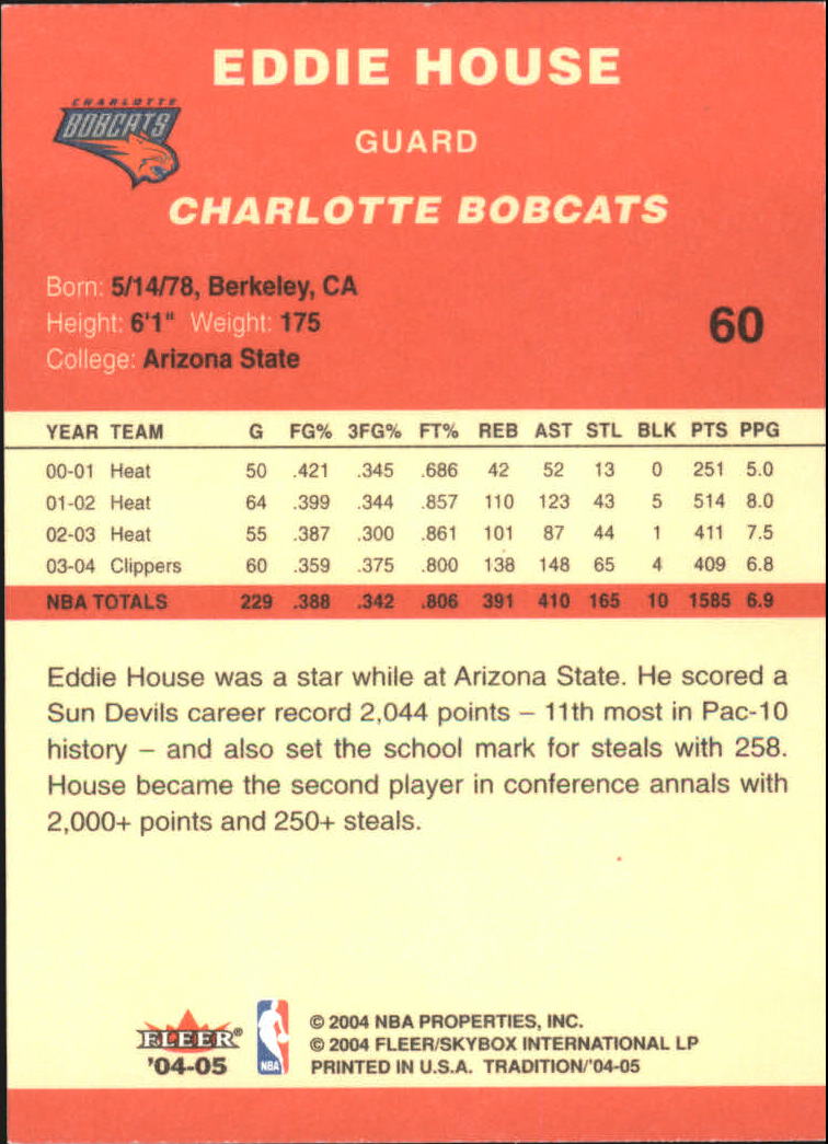 2004/2005 Tradition (Fleer) Basketball Part 1 Red Main Set Cards #1 to #268 - Picture 117 of 496