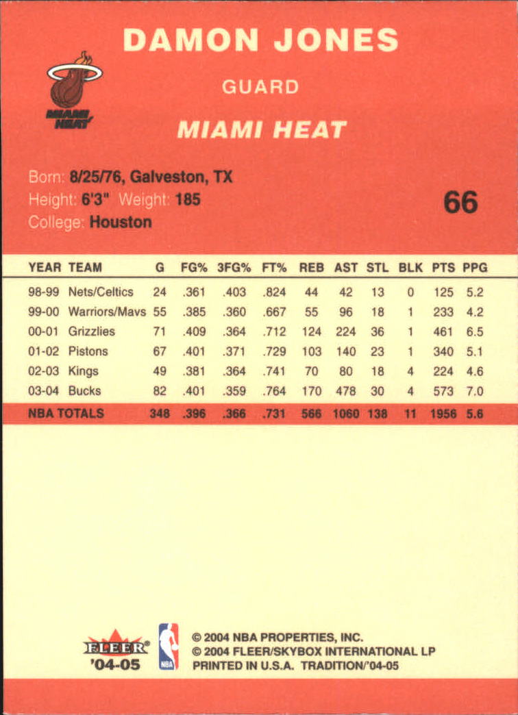2004/2005 Tradition (Fleer) Basketball Part 1 Red Main Set Cards #1 to #268 - Picture 127 of 496