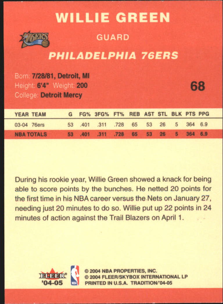 2004/2005 Tradition (Fleer) Basketball Part 1 Red Main Set Cards #1 to #268 - Picture 131 of 496