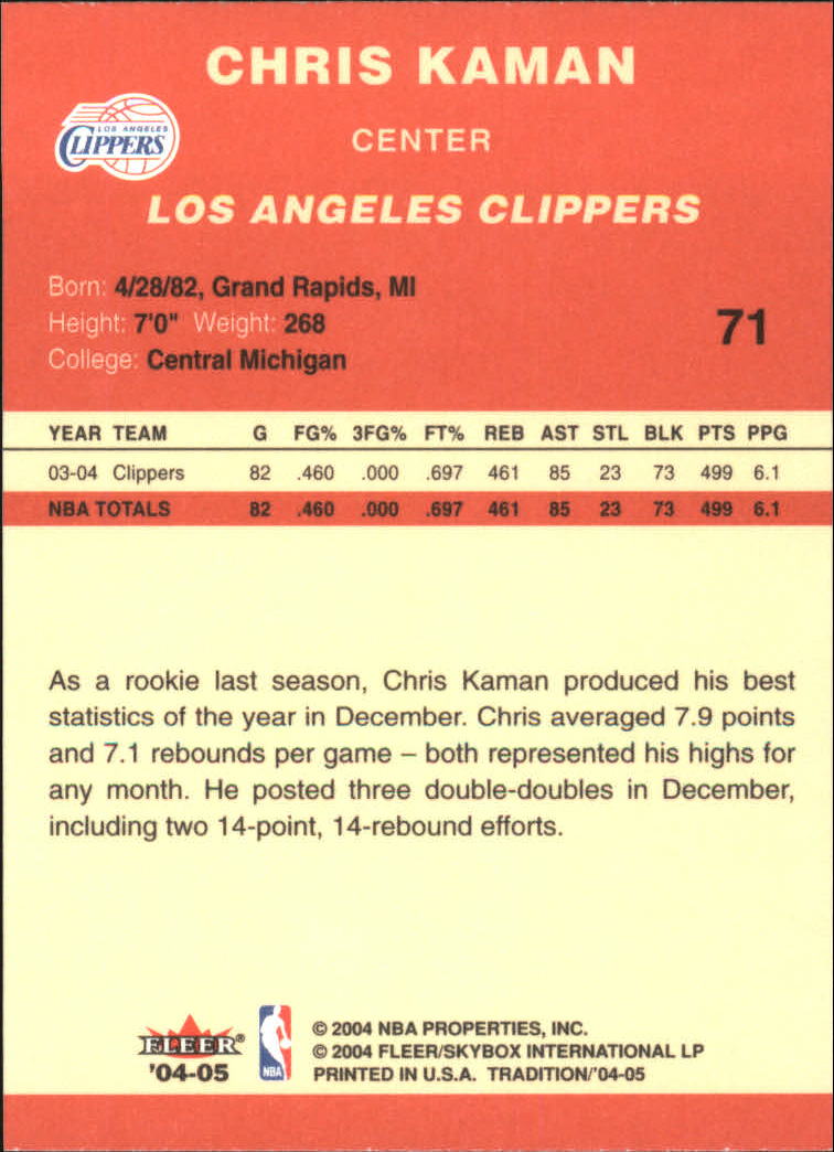 2004/2005 Tradition (Fleer) Basketball Part 1 Red Main Set Cards #1 to #268 - Picture 137 of 496