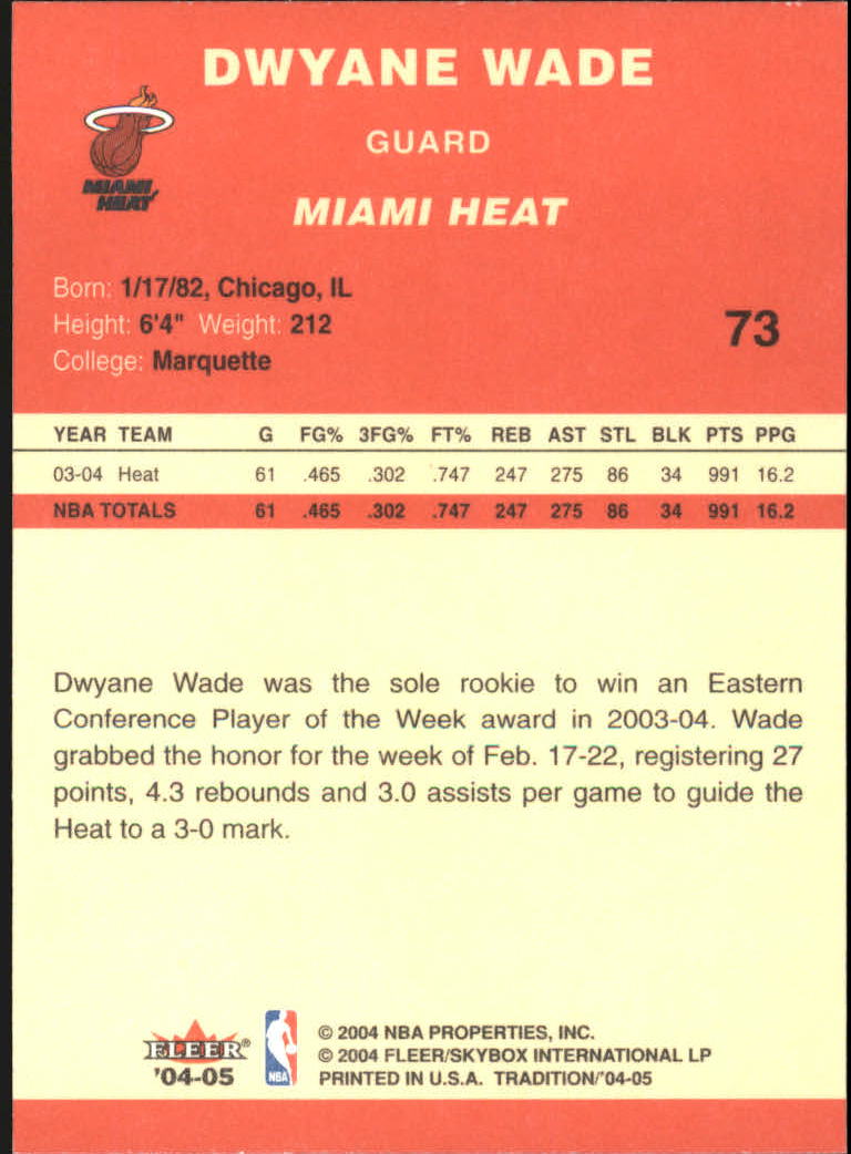 2004/2005 Tradition (Fleer) Basketball Part 1 Red Main Set Cards #1 to #268 - Picture 141 of 496