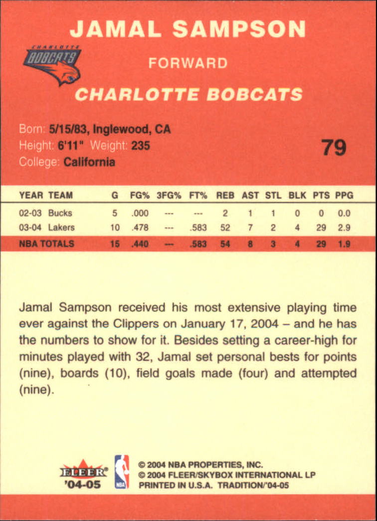 2004/2005 Tradition (Fleer) Basketball Part 1 Red Main Set Cards #1 to #268 - Picture 153 of 496