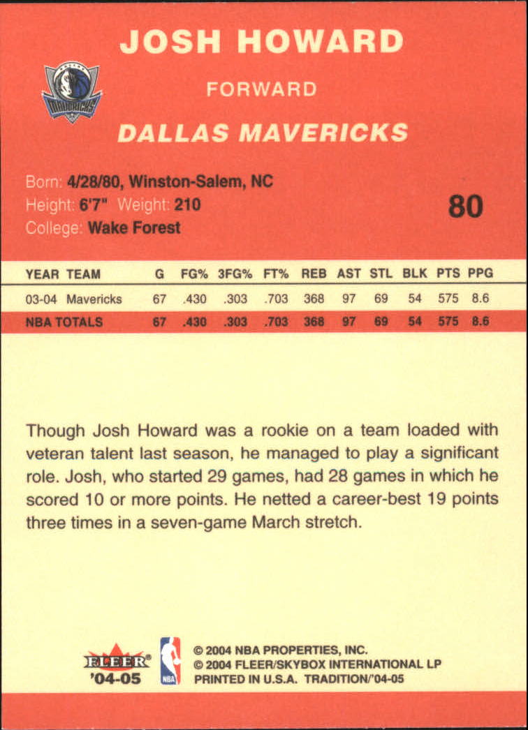 2004/2005 Tradition (Fleer) Basketball Part 1 Red Main Set Cards #1 to #268 - Picture 155 of 496