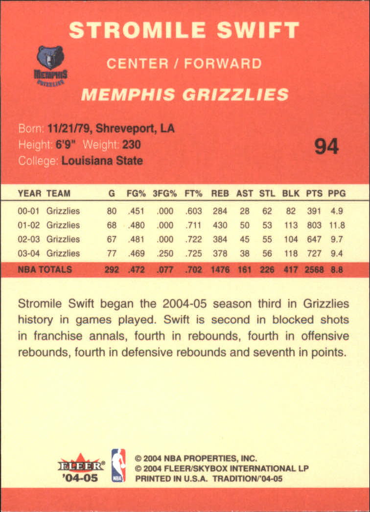 2004/2005 Tradition (Fleer) Basketball Part 1 Red Main Set Cards #1 to #268 - Picture 183 of 496
