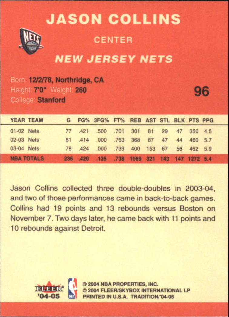 2004/2005 Tradition (Fleer) Basketball Part 1 Red Main Set Cards #1 to #268 - Picture 187 of 496