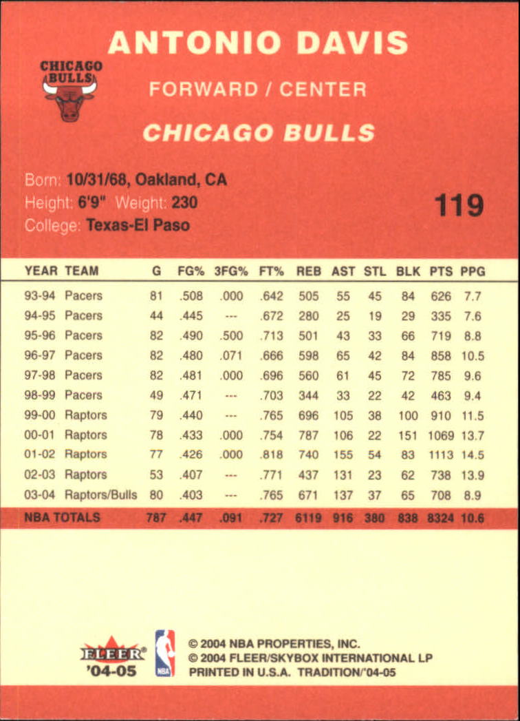 2004/2005 Tradition (Fleer) Basketball Part 1 Red Main Set Cards #1 to #268 - Picture 233 of 496