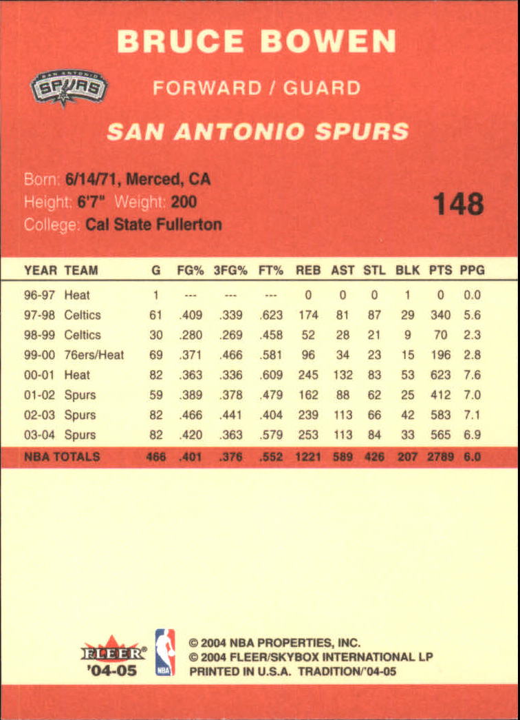 2004/2005 Tradition (Fleer) Basketball Part 1 Red Main Set Cards #1 to #268 - Picture 291 of 496
