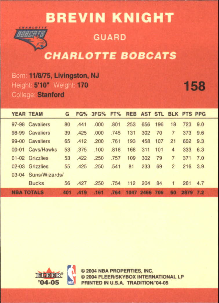 2004/2005 Tradition (Fleer) Basketball Part 1 Red Main Set Cards #1 to #268 - Picture 311 of 496