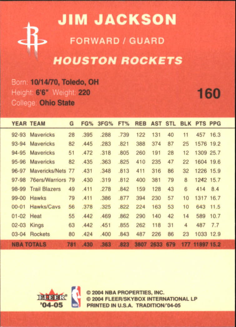 2004/2005 Tradition (Fleer) Basketball Part 1 Red Main Set Cards #1 to #268 - Picture 315 of 496