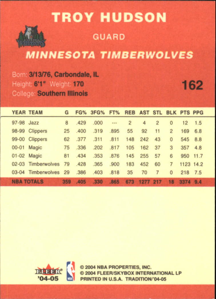 2004/2005 Tradition (Fleer) Basketball Part 1 Red Main Set Cards #1 to #268 - Picture 319 of 496
