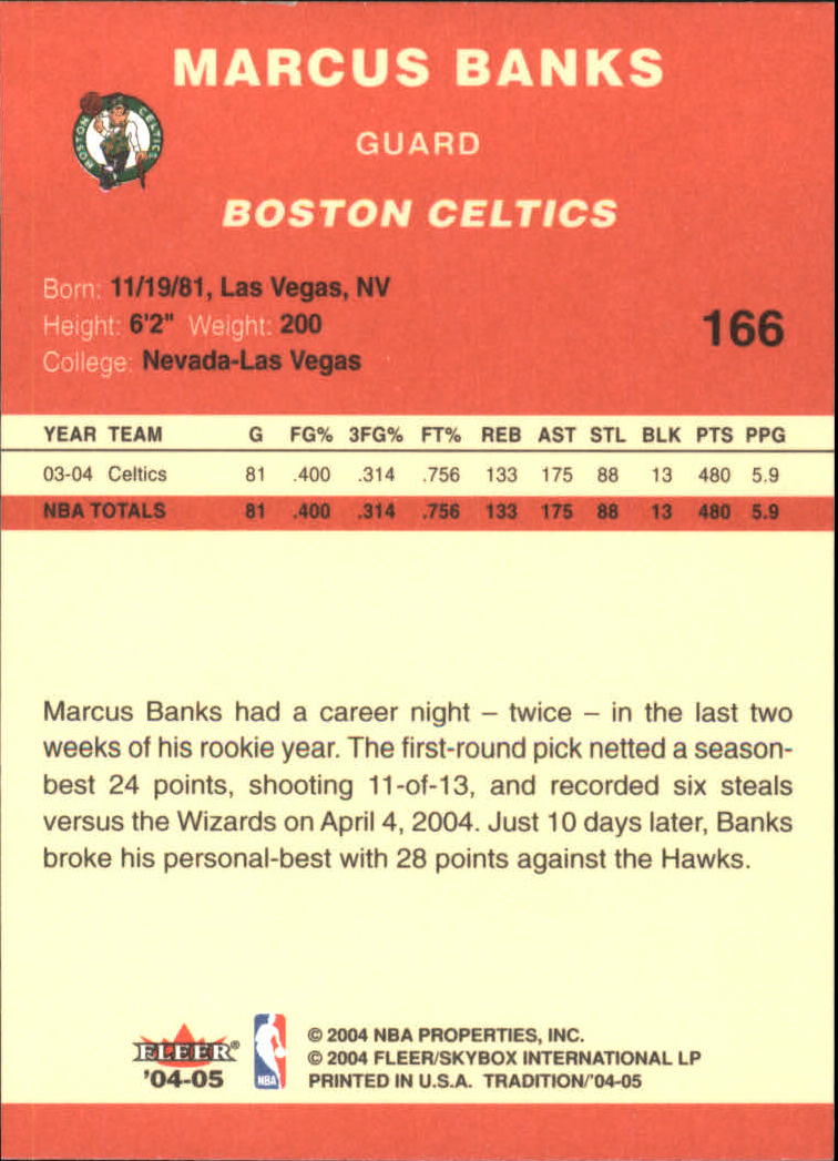 2004/2005 Tradition (Fleer) Basketball Part 1 Red Main Set Cards #1 to #268 - Picture 327 of 496