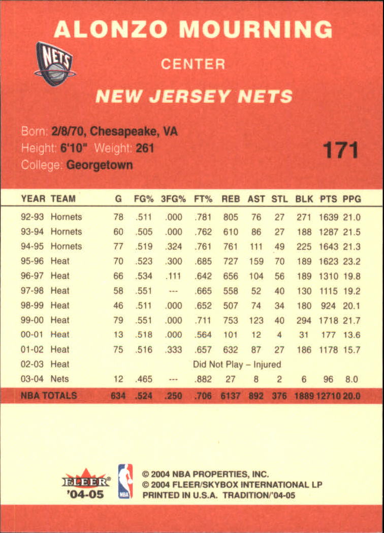 2004/2005 Tradition (Fleer) Basketball Part 1 Red Main Set Cards #1 to #268 - Picture 337 of 496