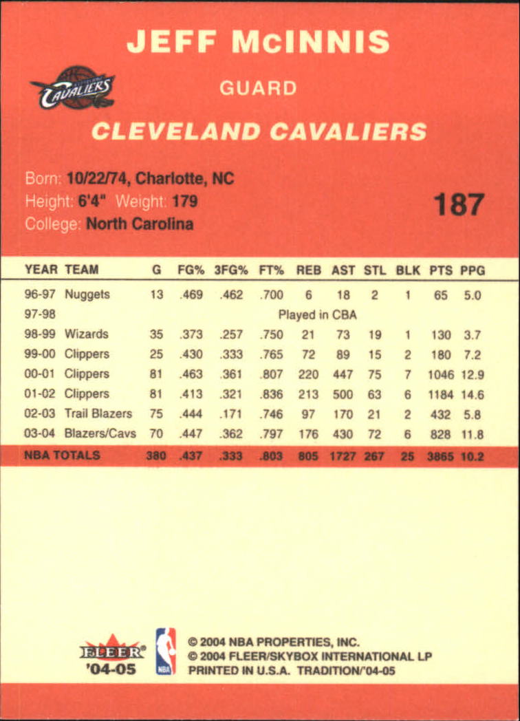 2004/2005 Tradition (Fleer) Basketball Part 1 Red Main Set Cards #1 to #268 - Picture 369 of 496