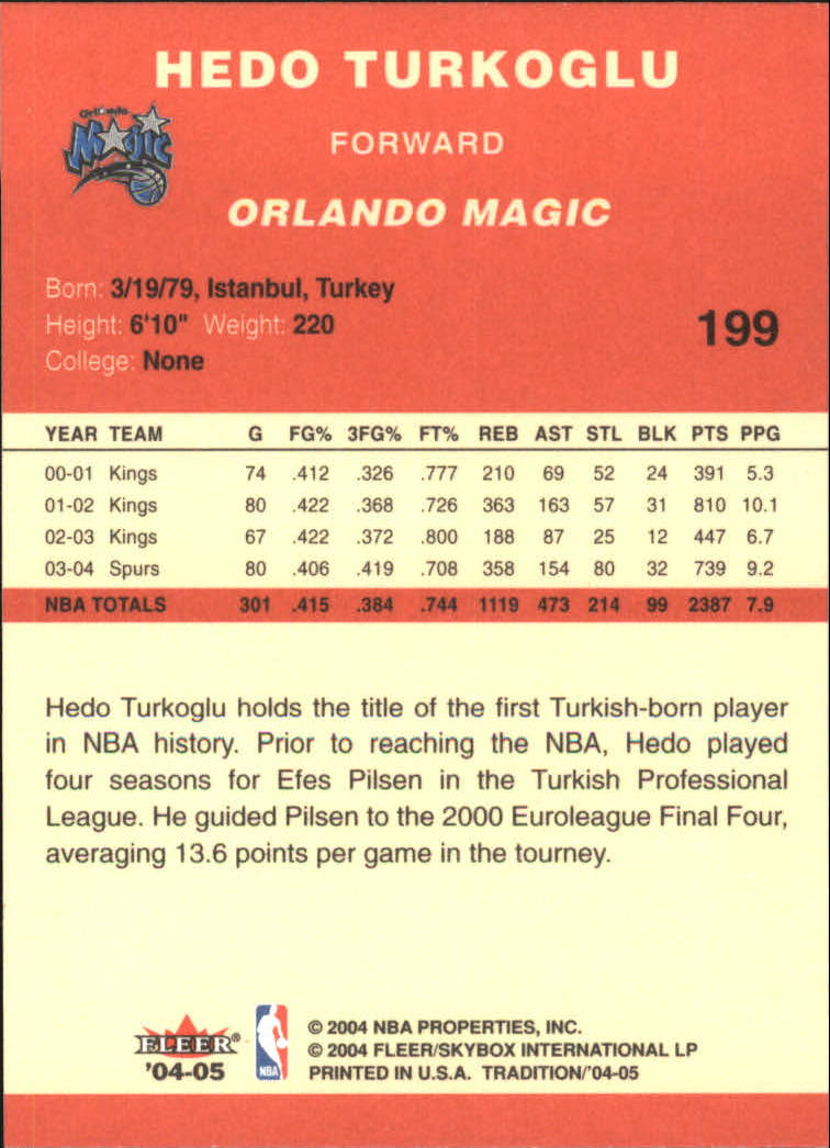 2004/2005 Tradition (Fleer) Basketball Part 1 Red Main Set Cards #1 to #268 - Picture 393 of 496