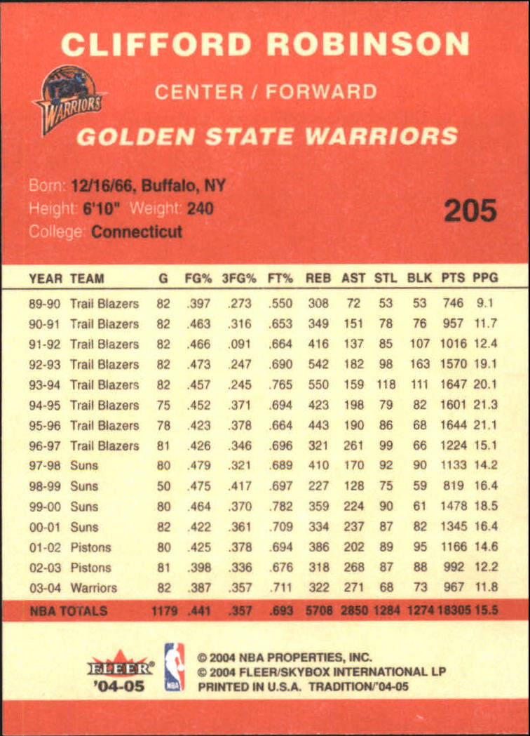 2004/2005 Tradition (Fleer) Basketball Part 1 Red Main Set Cards #1 to #268 - Picture 405 of 496