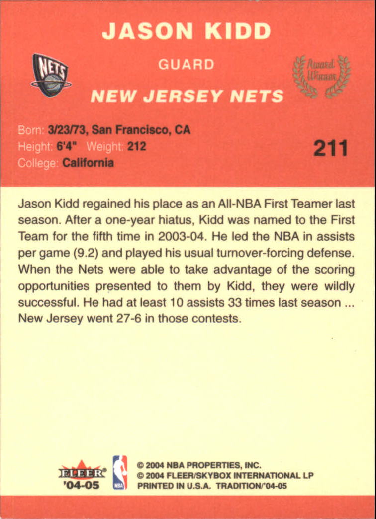 2004/2005 Tradition (Fleer) Basketball Part 1 Red Main Set Cards #1 to #268 - Picture 417 of 496