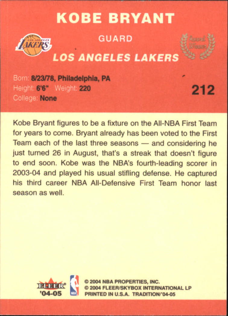 2004/2005 Tradition (Fleer) Basketball Part 1 Red Main Set Cards #1 to #268 - Picture 419 of 496