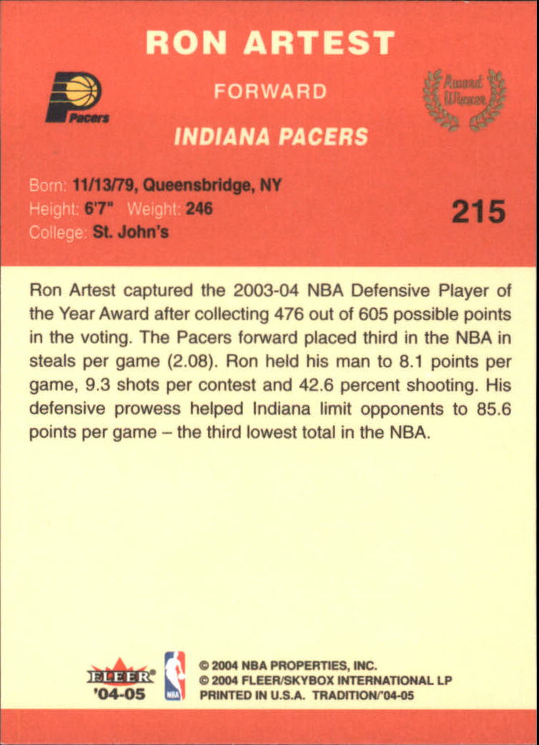 2004/2005 Tradition (Fleer) Basketball Part 1 Red Main Set Cards #1 to #268 - Picture 423 of 496