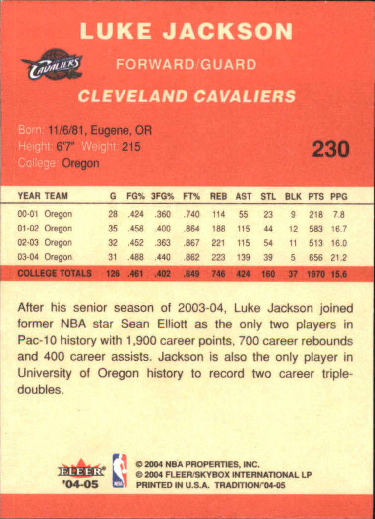 2004/2005 Tradition (Fleer) Basketball Part 1 Red Main Set Cards #1 to #268 - Picture 449 of 496