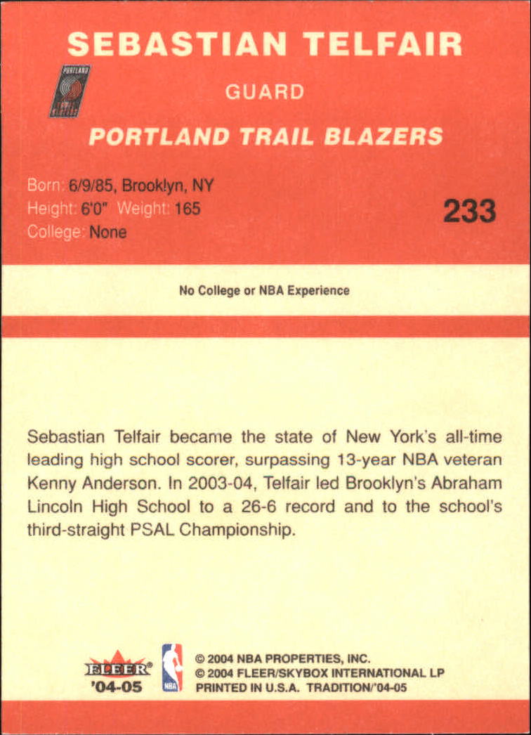 2004/2005 Tradition (Fleer) Basketball Part 1 Red Main Set Cards #1 to #268 - Picture 455 of 496