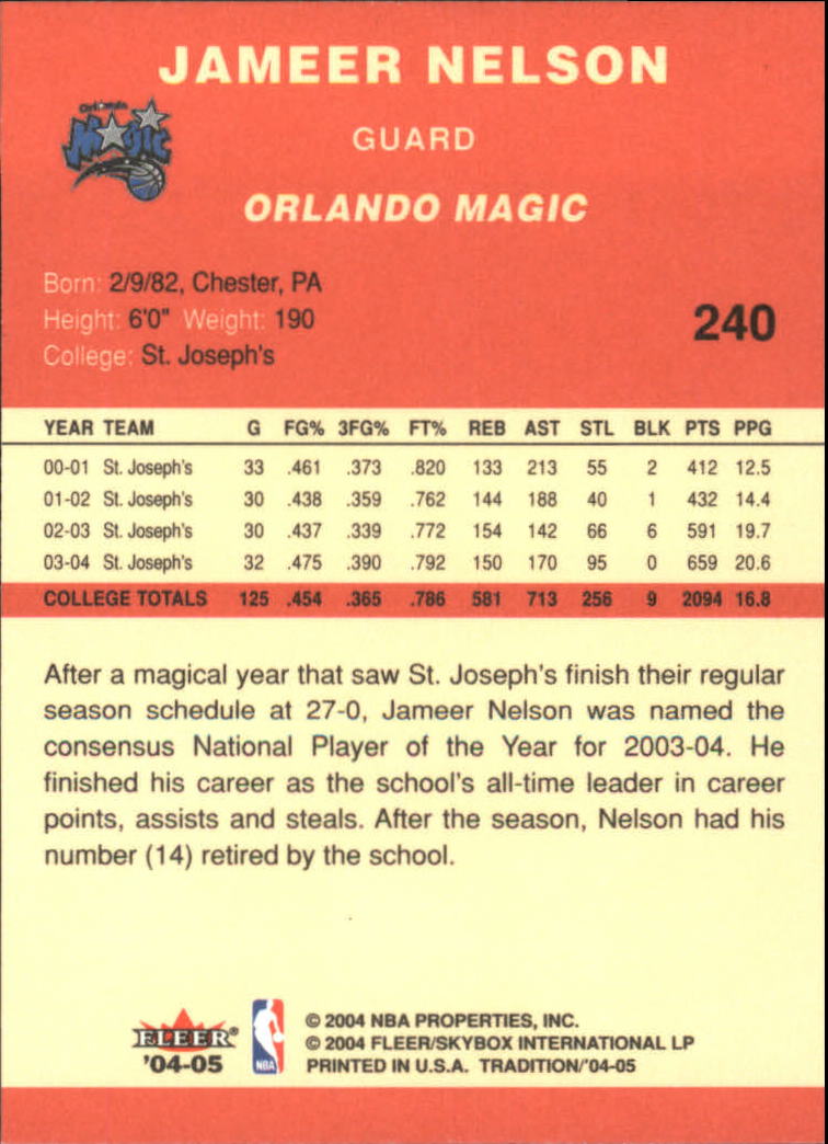 2004/2005 Tradition (Fleer) Basketball Part 1 Red Main Set Cards #1 to #268 - Picture 469 of 496