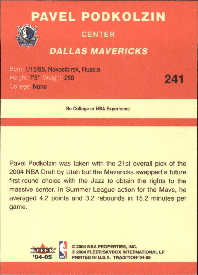 2004/2005 Tradition (Fleer) Basketball Part 1 Red Main Set Cards #1 to #268 - Picture 471 of 496