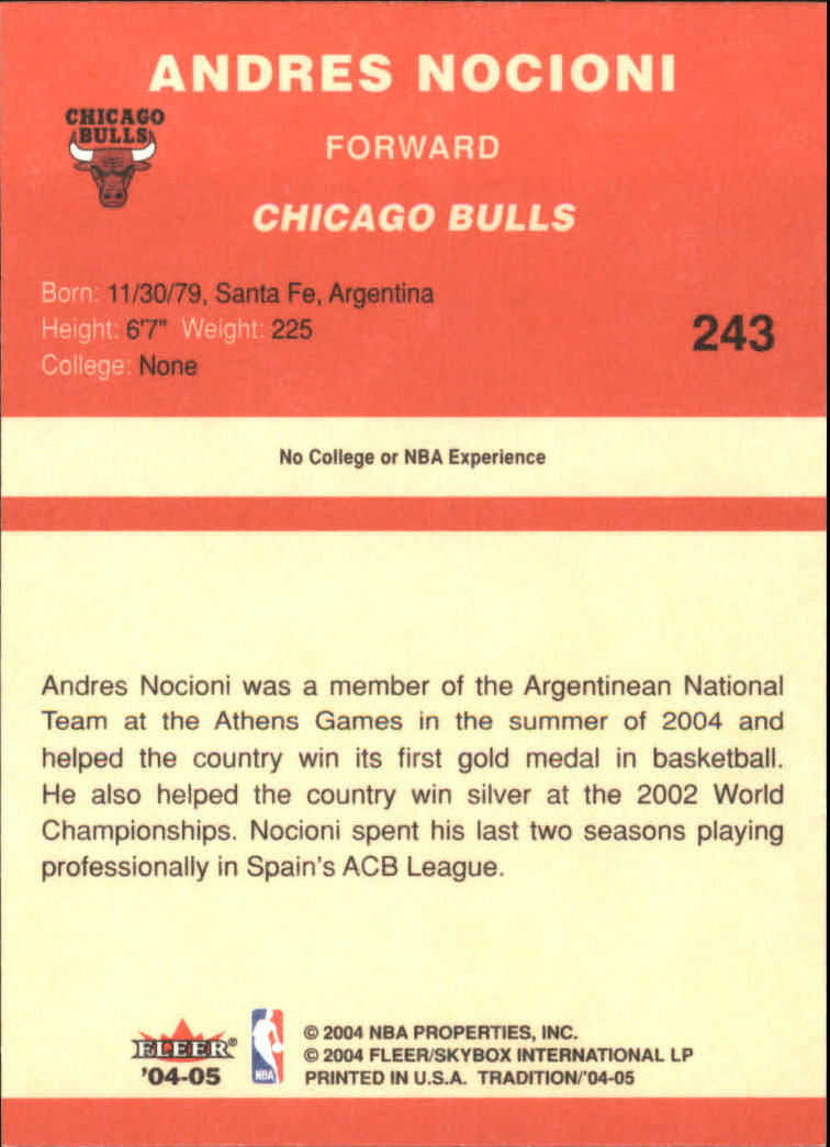 2004/2005 Tradition (Fleer) Basketball Part 1 Red Main Set Cards #1 to #268 - Picture 475 of 496