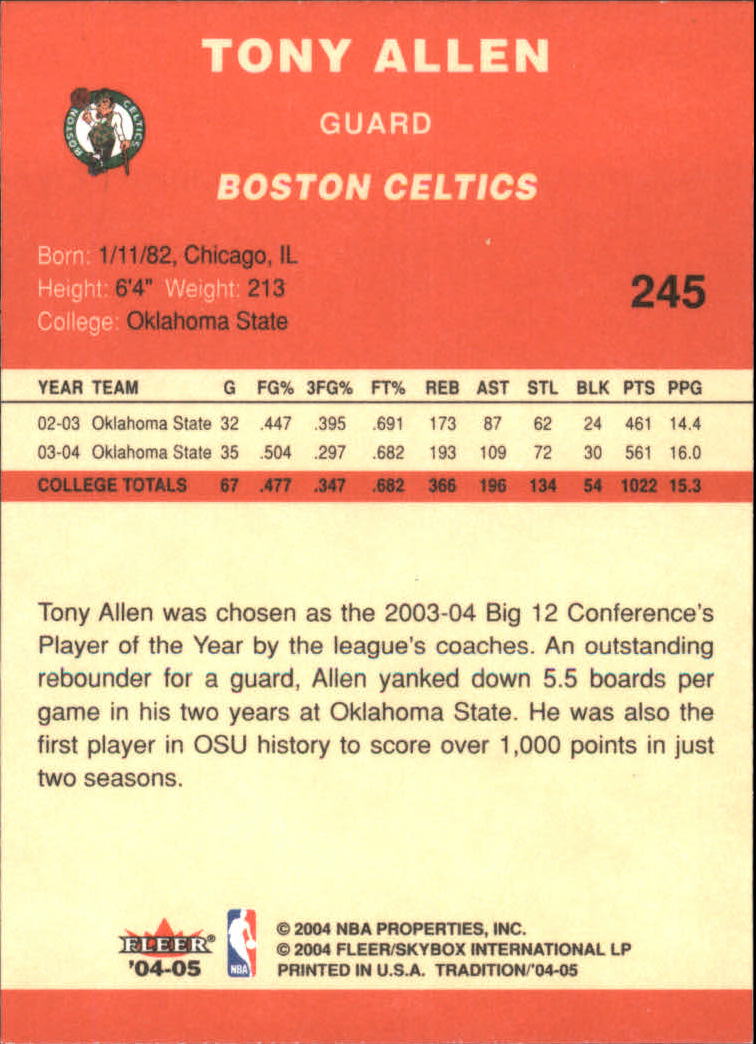 2004/2005 Tradition (Fleer) Basketball Part 1 Red Main Set Cards #1 to #268 - Picture 479 of 496