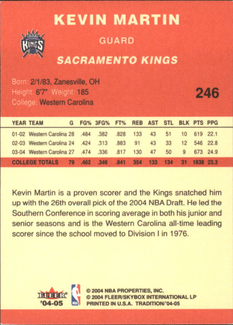 2004/2005 Tradition (Fleer) Basketball Part 1 Red Main Set Cards #1 to #268 - Picture 481 of 496
